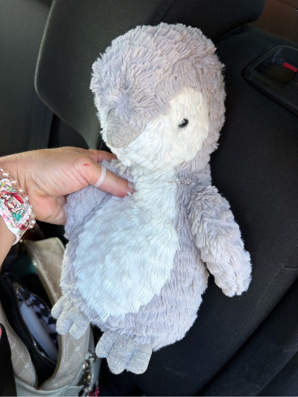 Jellycat Medium Ditzi Penguin 10" Plush Soft Stuffed Animal Gray White Retired